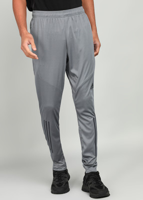 ADIDAS Striped Men Grey Track Pants