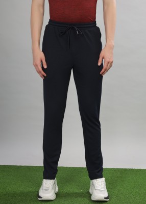 Force NXT Premium Polyster Regular Trackpants, S Solid Men Black Track Pants