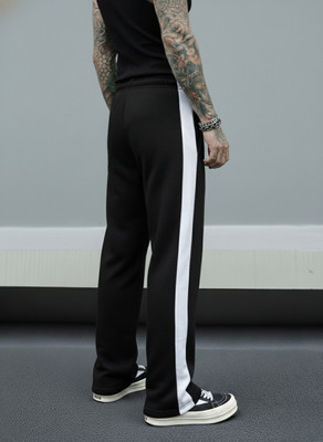 Dockstreet Striped Men Black Track Pants