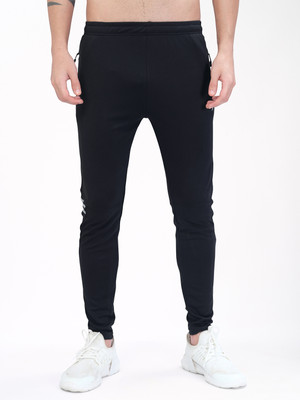 TECHNOSPORT Solid Men Black Track Pants
