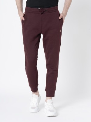 RED TAPE Solid Men Maroon Track Pants