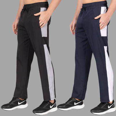 Pyro Spirit Colorblock Men Black, Dark Blue Track Pants