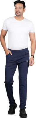 Ankit International Solid Men Dark Blue Track Pants