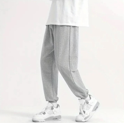 Dockstreet Solid Men Grey Track Pants