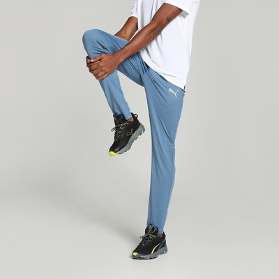 PUMA Solid Men Blue Track Pants