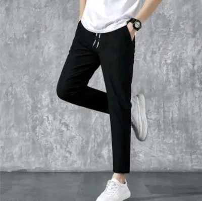 AFREEN FASHION Solid Men Black Track Pants
