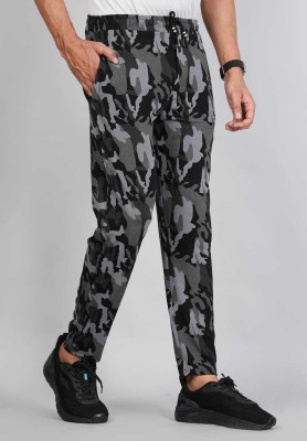 FICKA Solid, Printed Men Grey Track Pants