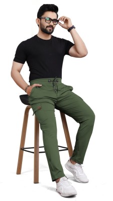 BG TEX Solid Men Green Track Pants