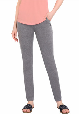 Lactra Solid Women Grey Track Pants