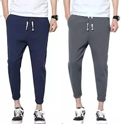 mfb Solid Men Blue, Grey Track Pants