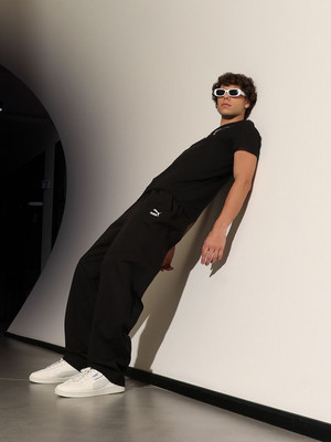 PUMA Solid Men Black Track Pants