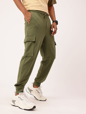 Kook N Keech Solid Men Green Track Pants