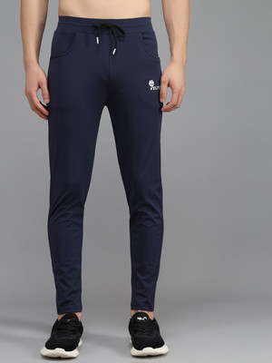 Veltick Solid Men Dark Blue Track Pants