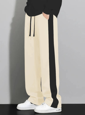 NFTRENDLYY Solid Men Beige Track Pants