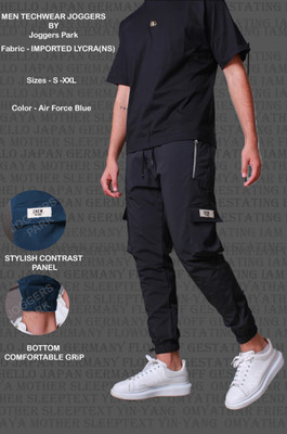Joggers Park Printed Men Black Track Pants