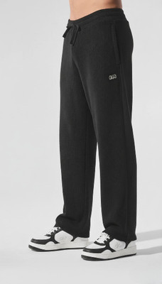 RUNNING MACHINE Solid Men & Women Black Track Pants