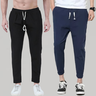 Bizarre Self Design Men Multicolor, Blue, Black Track Pants