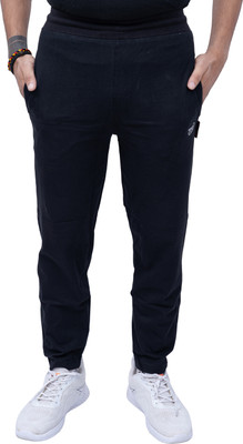 Tf-tex Fro Solid Men Black Track Pants