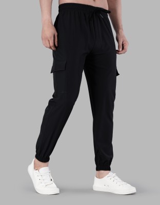 GARTEEN Solid Men Black Track Pants