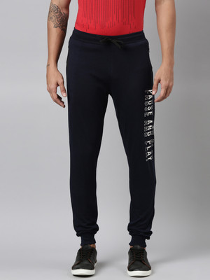 Dixcy Scott Maximus Solid Men Dark Blue Track Pants