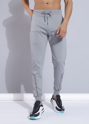 Force NXT Solid Men Grey Track Pants