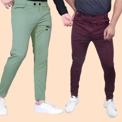 ACE SPORTS Solid Men Multicolor Track Pants