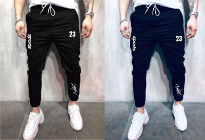 Conway Printed Men Black, Blue Track Pants