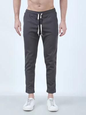 HouseOfComman Solid Men Grey Track Pants