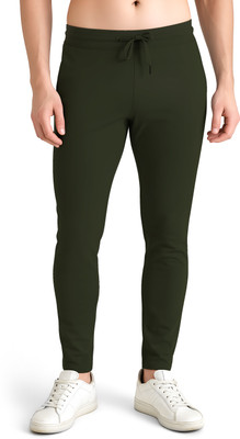 KWINGS Solid Men Dark Green Track Pants