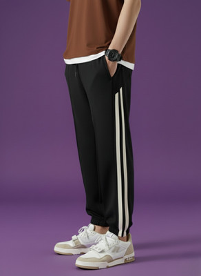 Dockstreet Solid Men White Track Pants