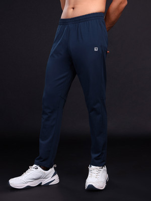TECHNOSPORT Solid Men Blue Track Pants