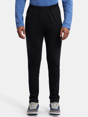 JOCKEY AM49 Super Combed Cotton Rich Solid Men Black Track Pants