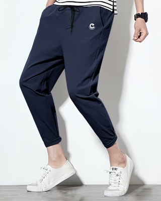 EyeBogler Solid Men Blue Track Pants