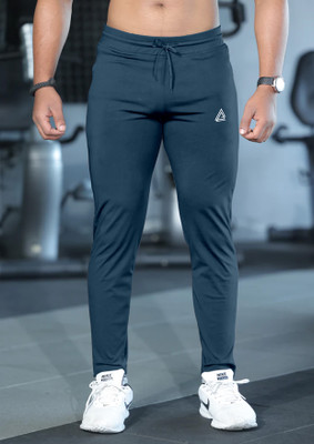 FTX Solid Men Light Blue Track Pants
