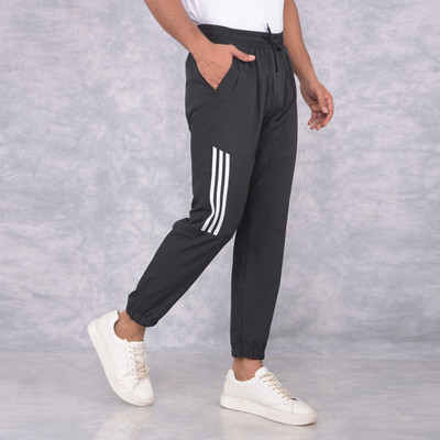 Cavirex Striped Men Black Track Pants