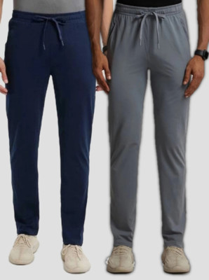 M2kFASHION Solid Men Dark Blue Track Pants