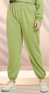 elegance redefined Solid Women Light Green Track Pants