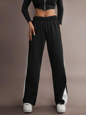 Dockstreet Solid Women Black Track Pants