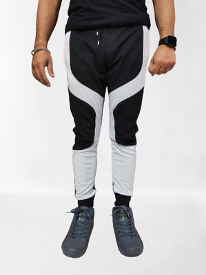 RusticBlooms Colorblock Men Black Track Pants