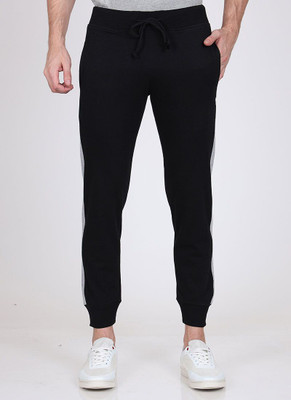 WKP Solid Men Black Track Pants