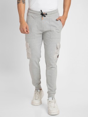 Spykar Solid Men Grey Track Pants