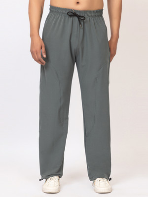 HANABY Solid Men Grey Track Pants