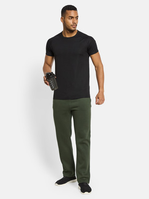 Octave Solid Men Green Track Pants
