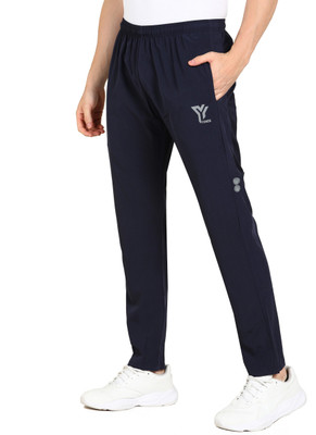 YUNEK Solid Men Blue Track Pants