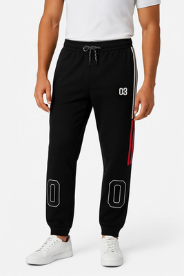 JARSON Printed Men Black Track Pants