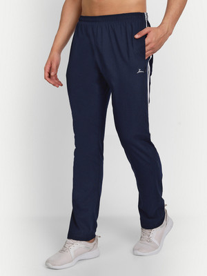 Zeffit Solid Men Dark Blue Track Pants