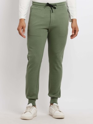 Status Quo Solid Men Green Track Pants