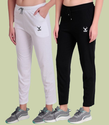 GAA Solid Women White Track Pants