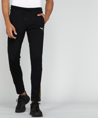 PUMA Slub Pants Solid Men Black Track Pants