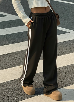 Dockstreet Solid Women White Track Pants